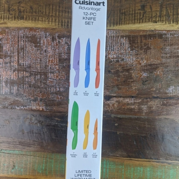 Cuisinart Advantage 12- Piece Knife Set Rainbow - Picture 6 of 9